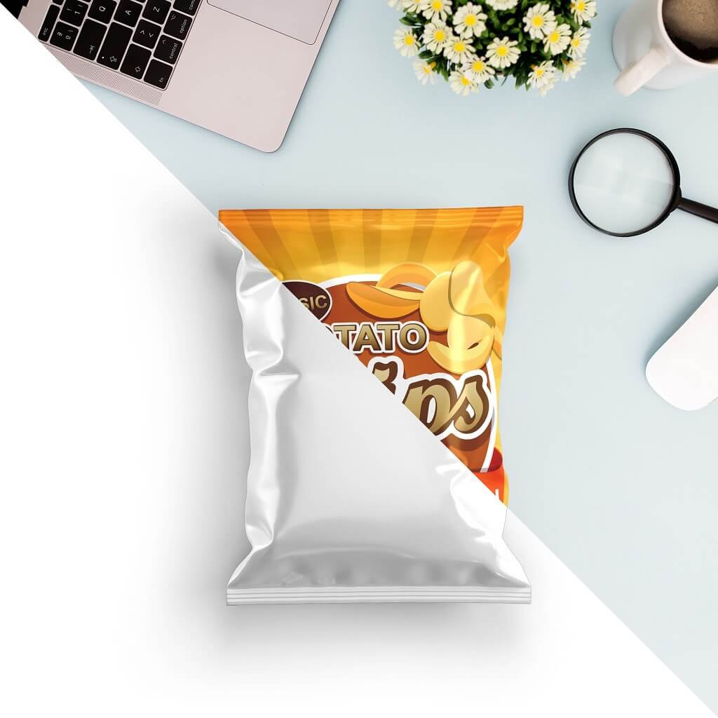 Editable Free Snack Packaging Mockup PSD Template