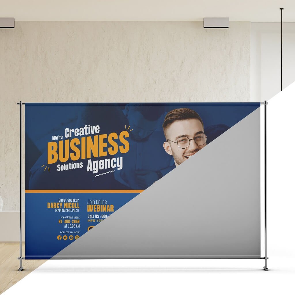 Editable Free Stage Backdrop Mockup PSD Template