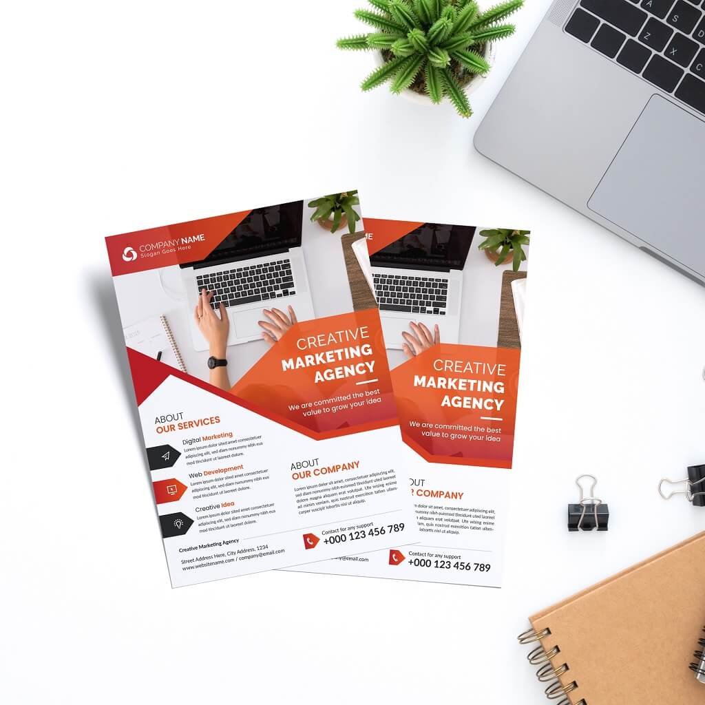 Free Flyers Mockup PSD Template