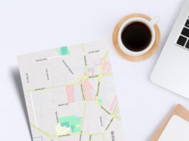 Free Map Mockup PSD Template