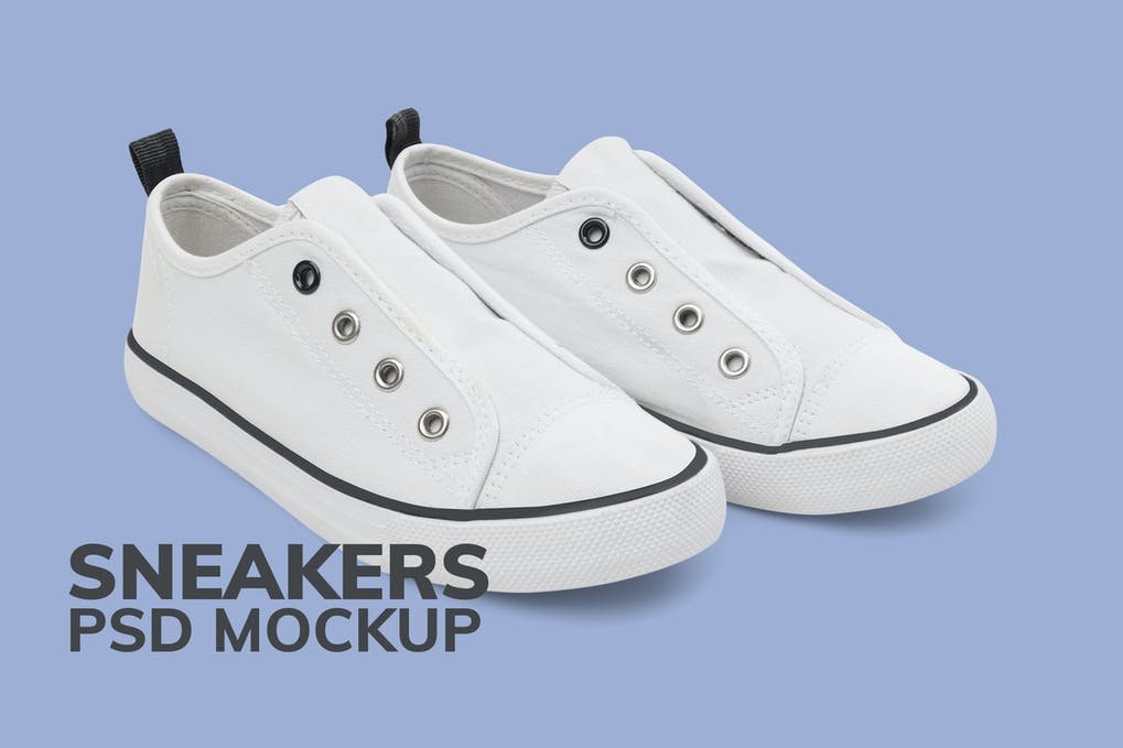 Slip-on mockup streetwear sneakers fashion