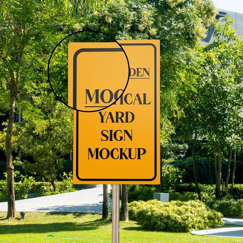 Free Vertical Yard Sign Mockup