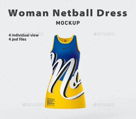 8+ Cute Netball Dress Mockup PSD Templates - Mockup Den