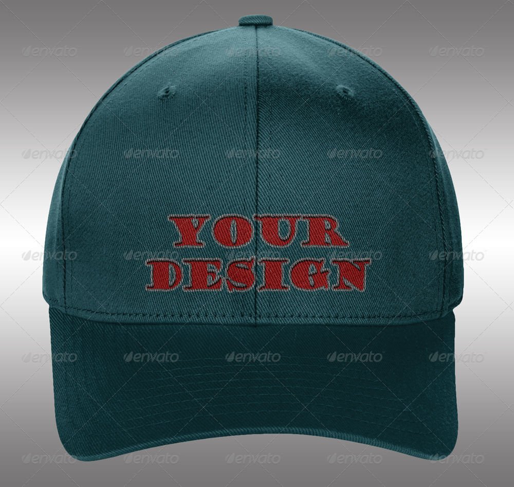 Baseball Cap Mock Up with Embroidered Logo