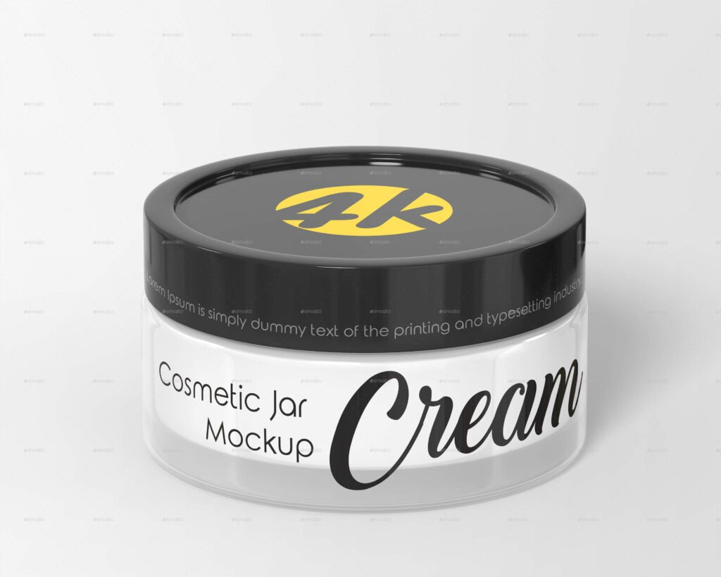 Cosmetic Cream Jar Mockup Set