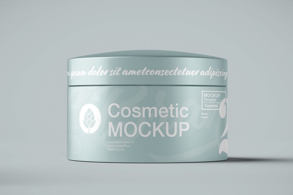 Cream Cosmetic Jar Mockup