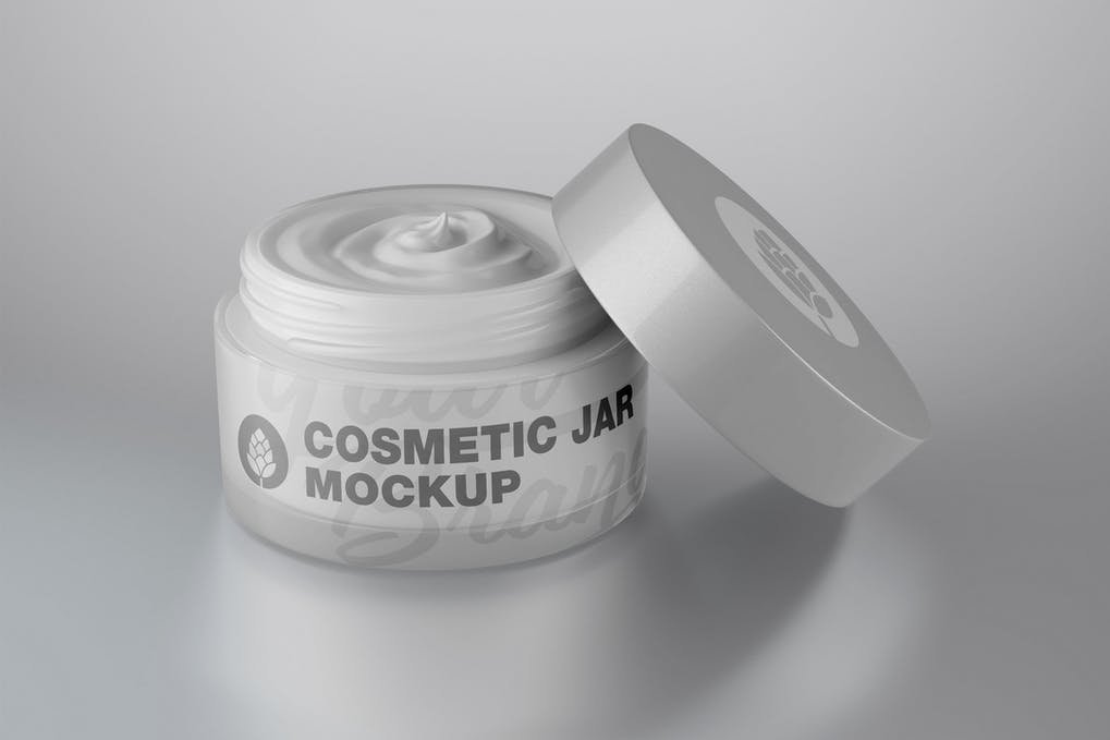 Cream Cosmetic Jar Mockup