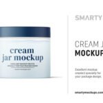 Cream jar mockup 500ml