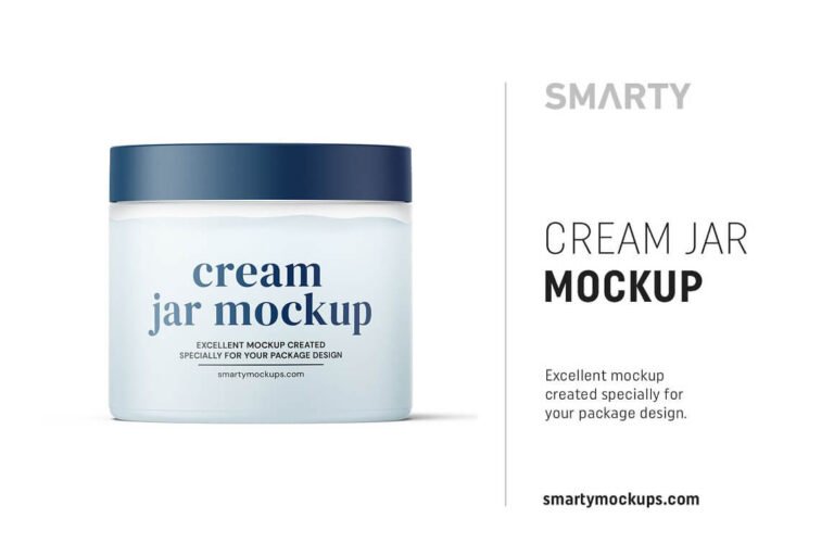 38+Beautiful Cream Jar Mockup Packaging PSD Templates