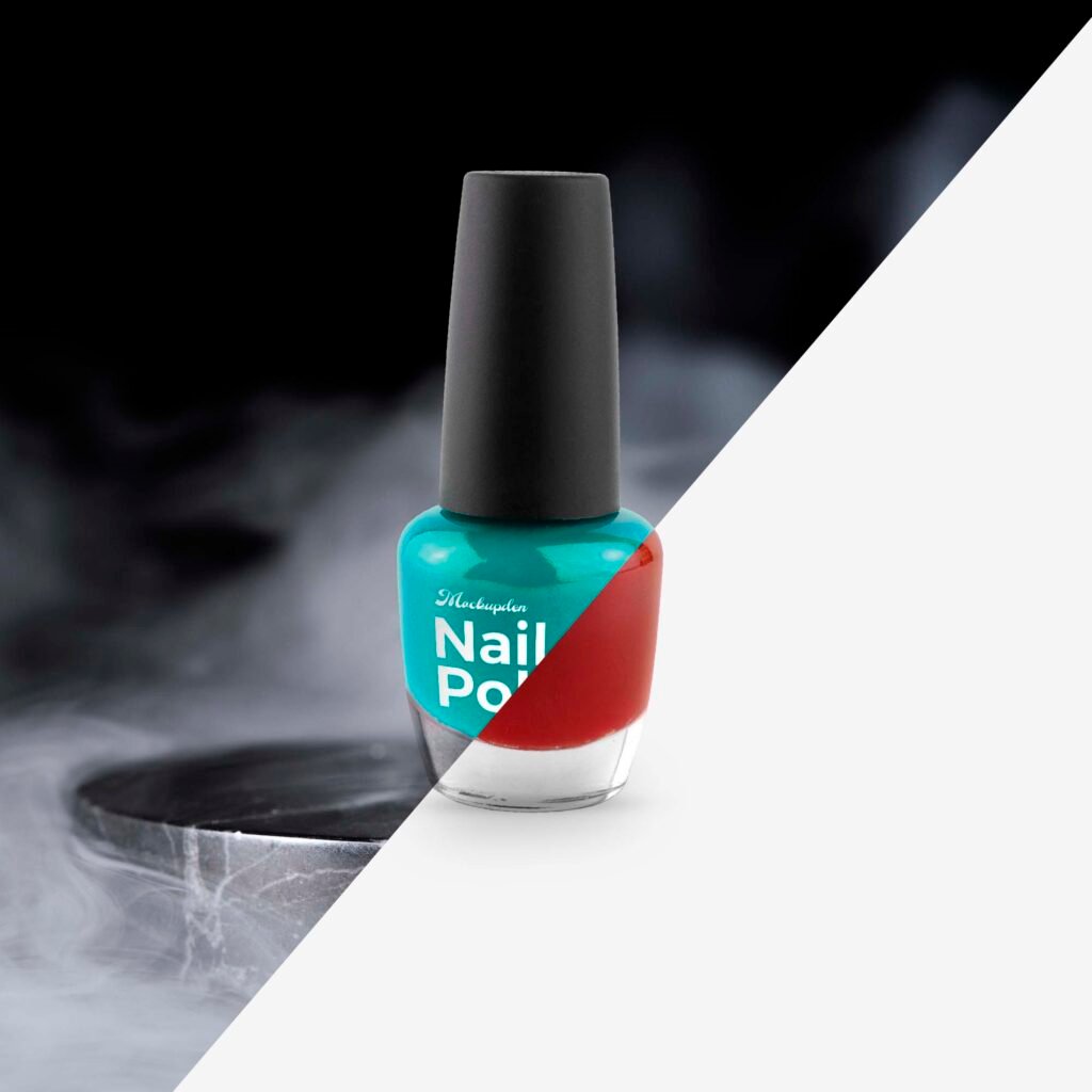 Editable Free Nail Polish Bottle Mockup PSD Template