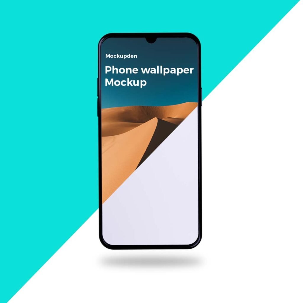 Editable Free Phone Wallpaper Mockup PSD Template