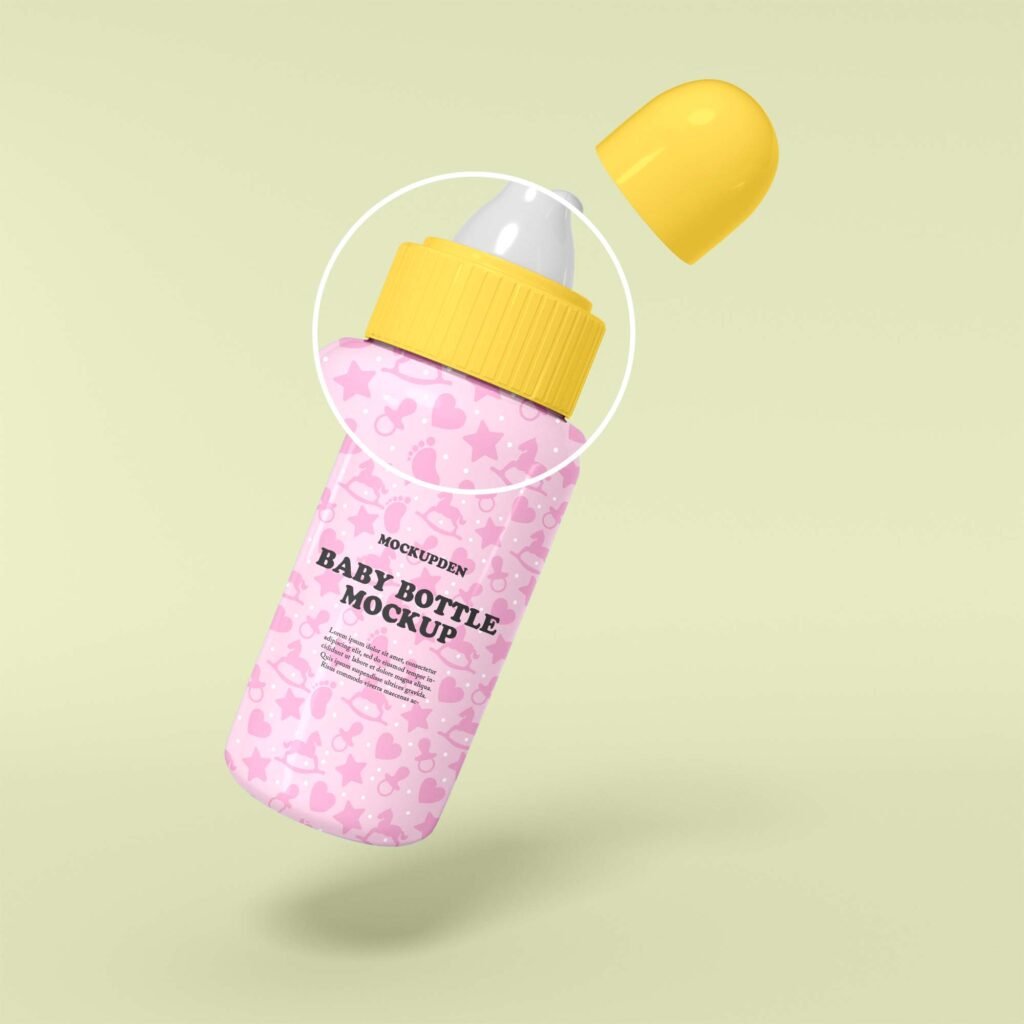 Baby Milk Bottle Mockup