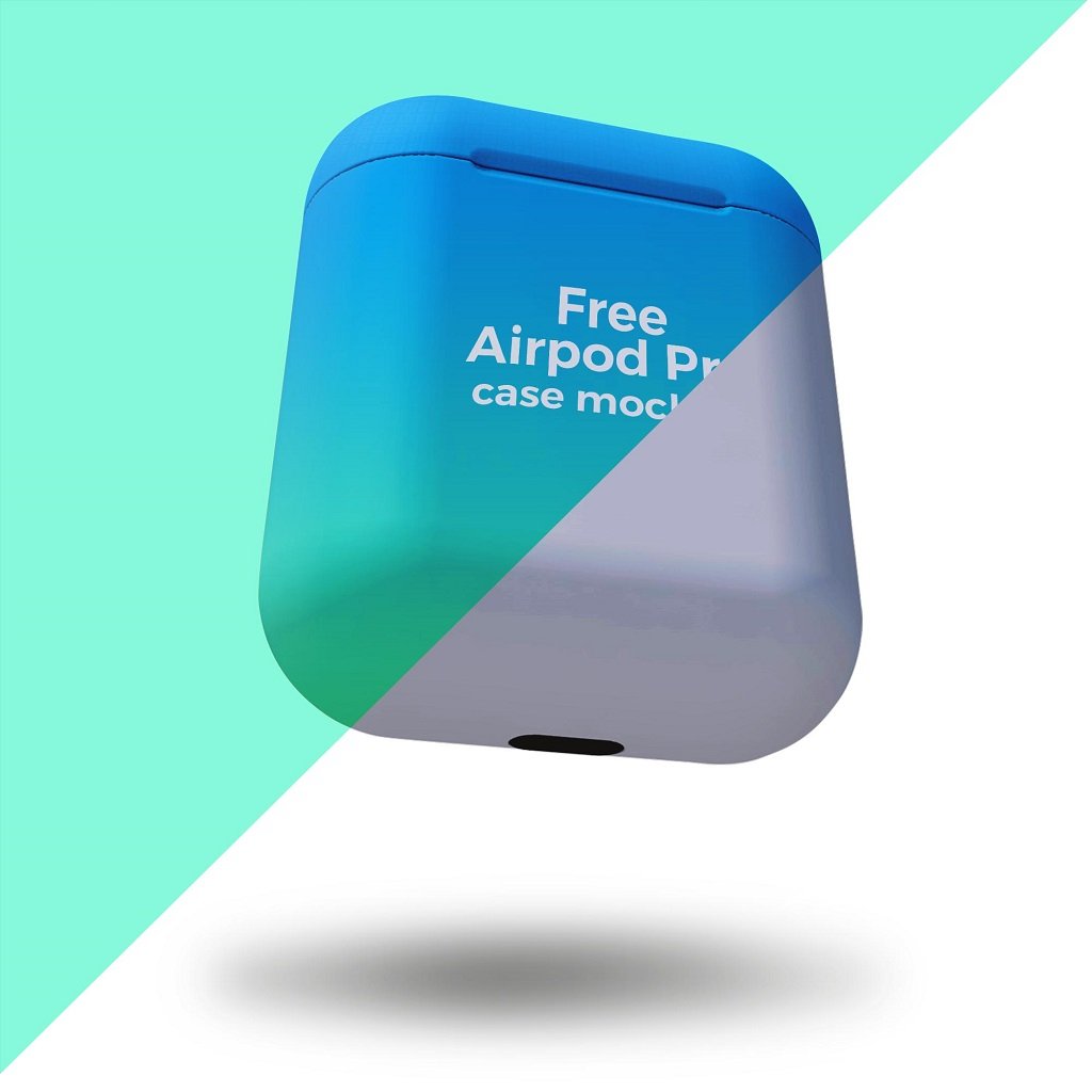 Editable Free Airpod Pro Case Mockup PSD Template