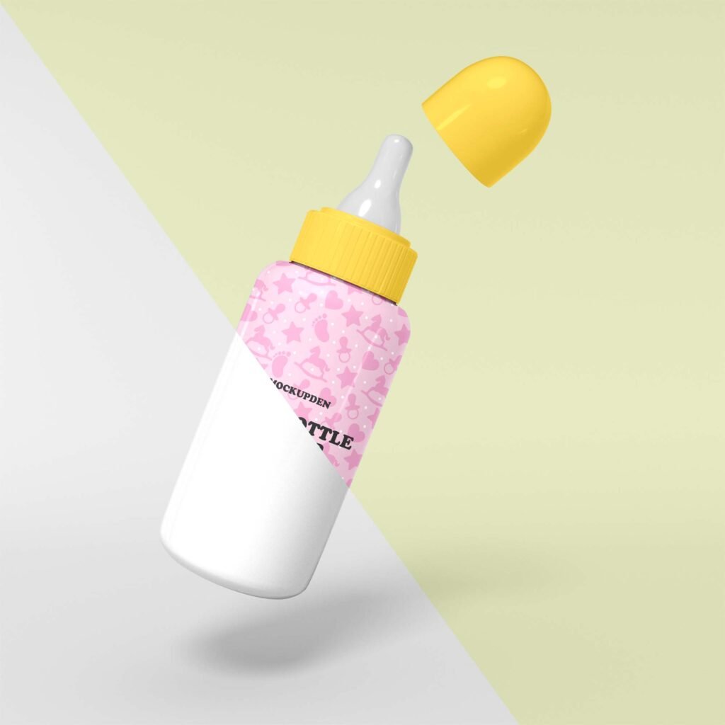 Baby Milk Bottle Mockup