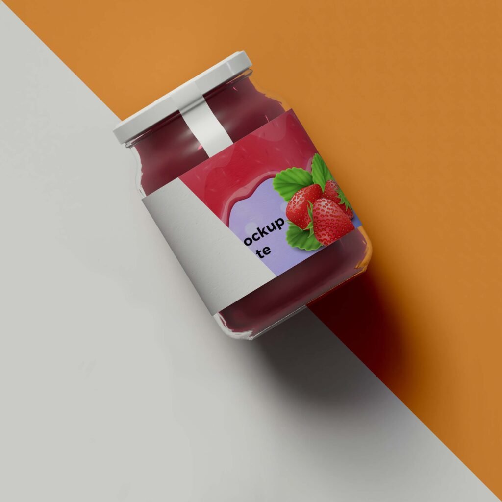 Editable Free Jam Mockup PSD Template