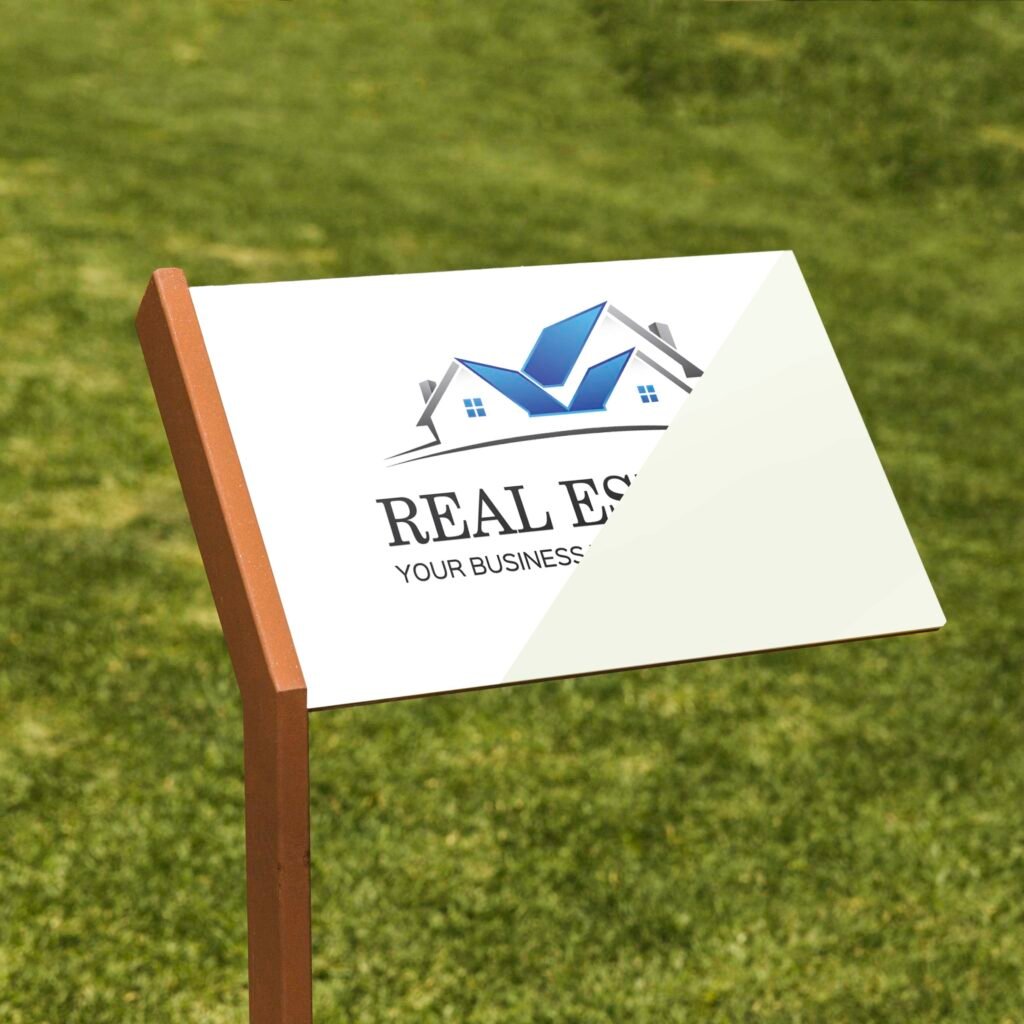 Editable Free Lawn Sign Mockup PSD Template