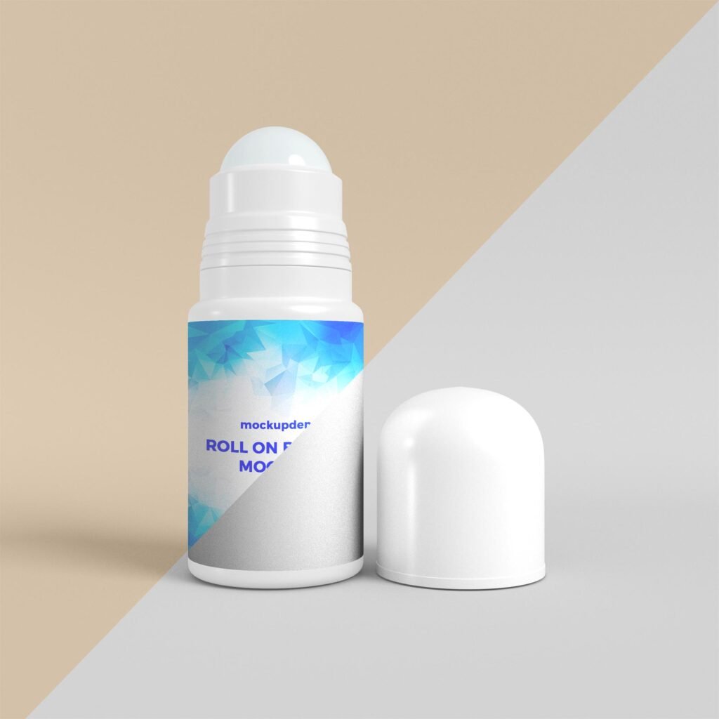 Free Roll On Bottle Mockup PSD Template