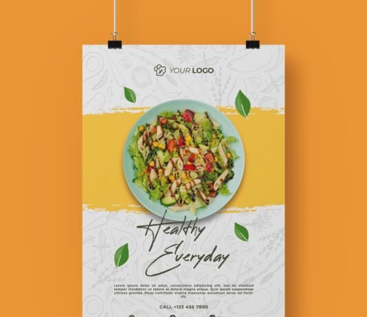 Free 11x17 Poster Mockup PSD Template