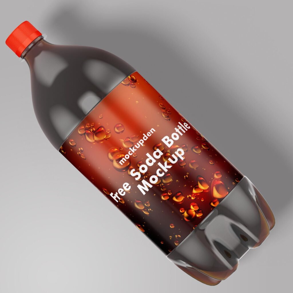 Free Soda Bottle Mockup PSD Template