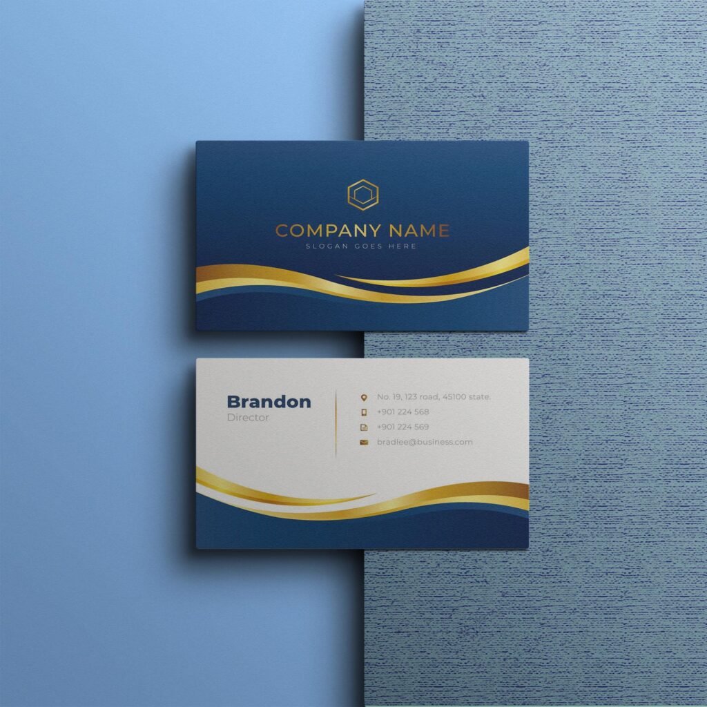 Free Unique Business Card Mockup PSD Template