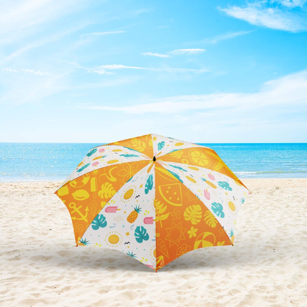 Free Beach Umbrella Mockup PSD Template