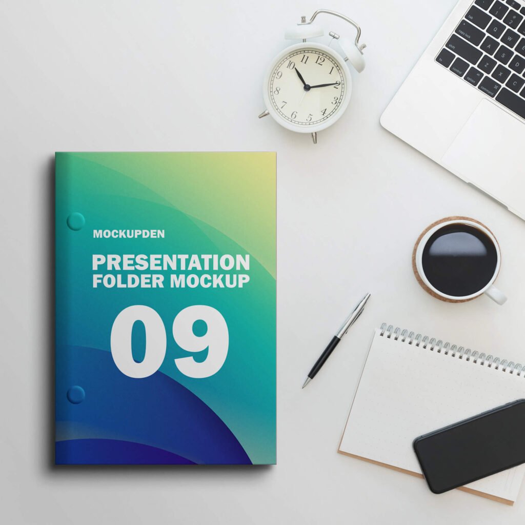 Free Presentation Folder Mockup PSD Template