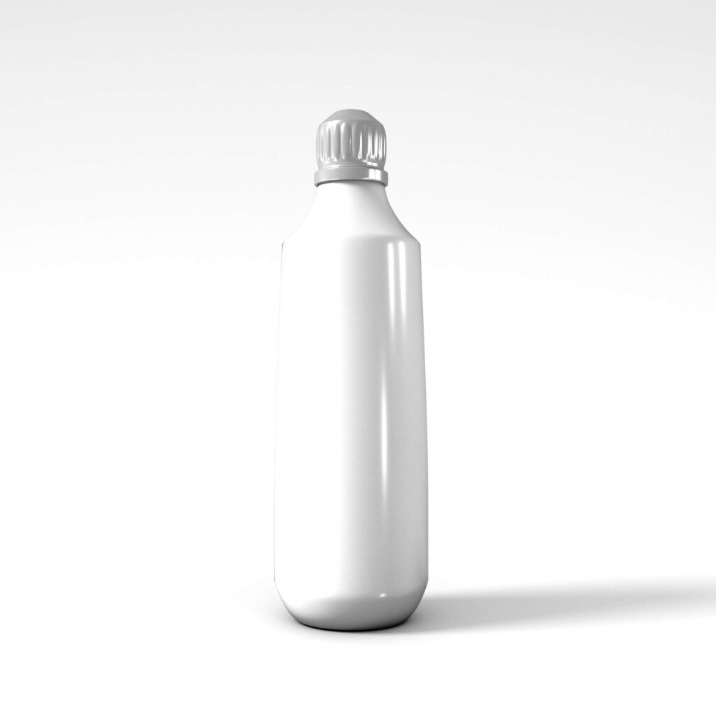 Blank Free Black Plastic Bottle Mockup PSD Template