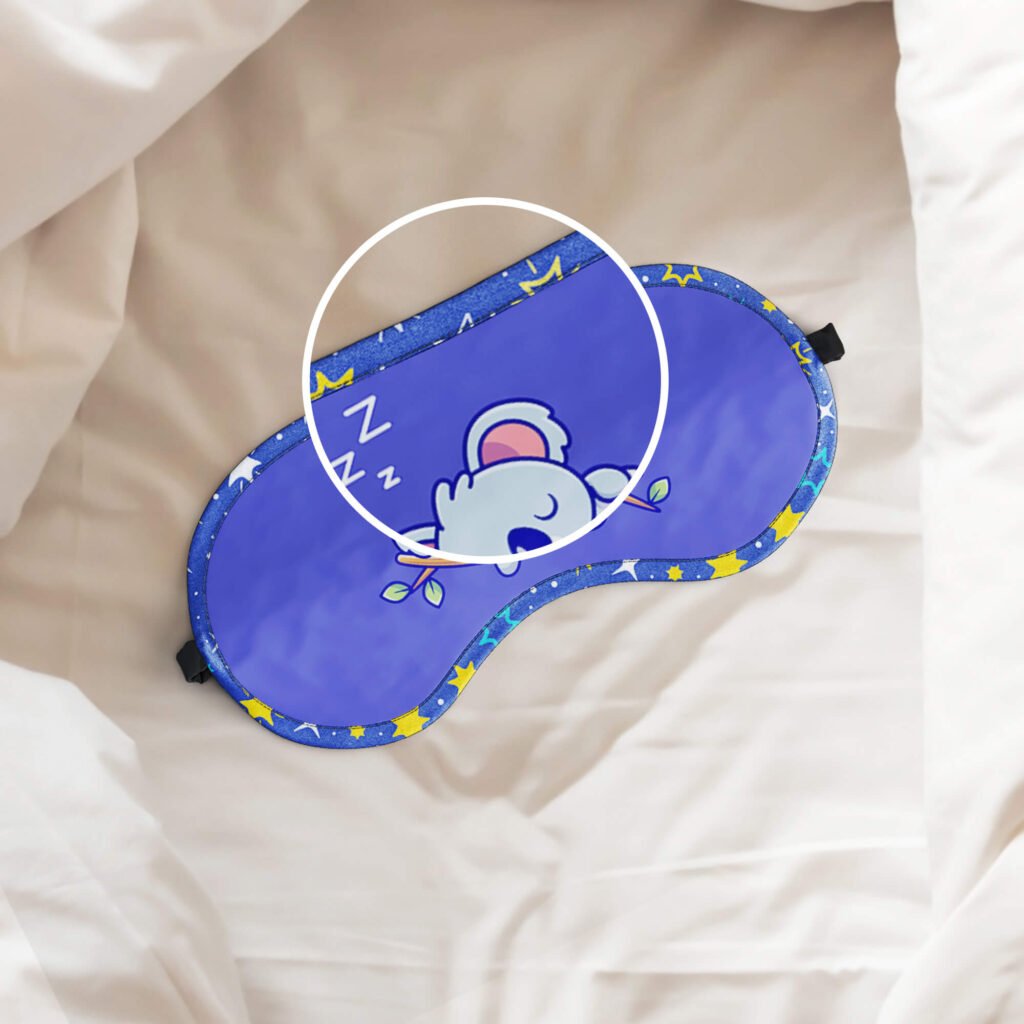 Close Up Of a Free Sleeping Mask Mockup PSD Template