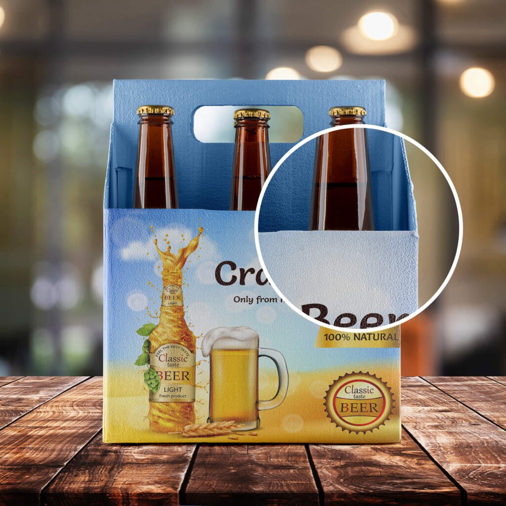 Close Up Of a Free Beer Box Mockup PSD Template (1)
