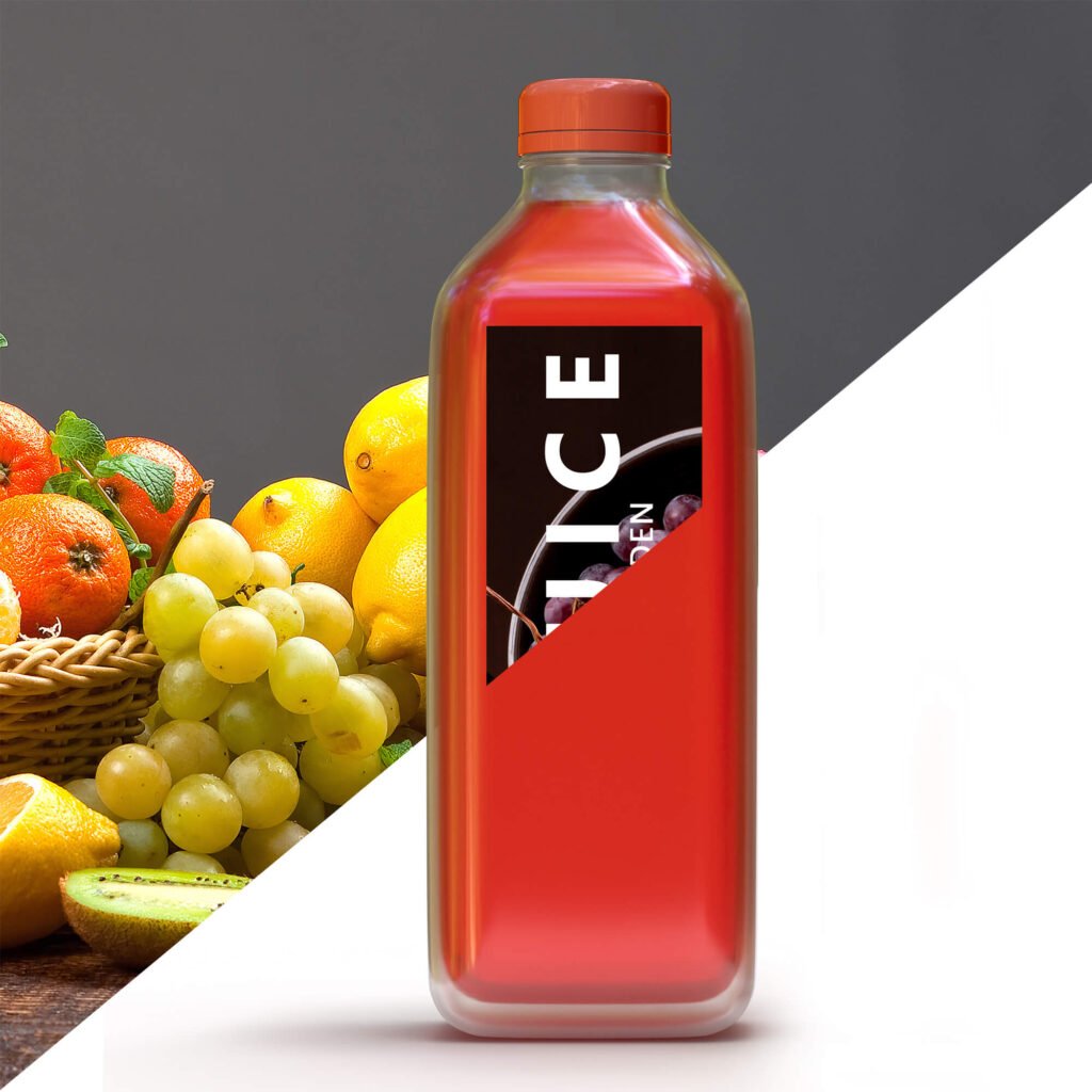 Editable Free Grapefruit Juice Bottle Mockup