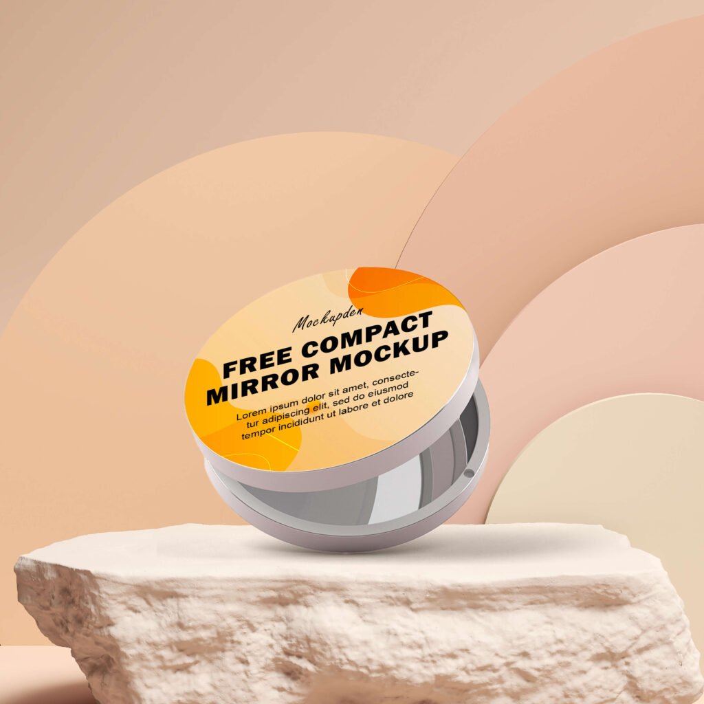 Free Compact Mirror Mockup PSD Template