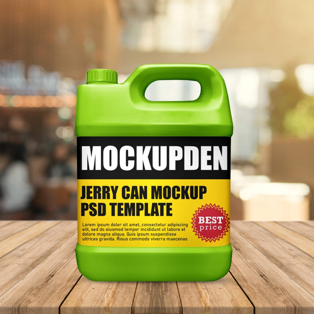 Free Jerry Can Mockup PSD Template