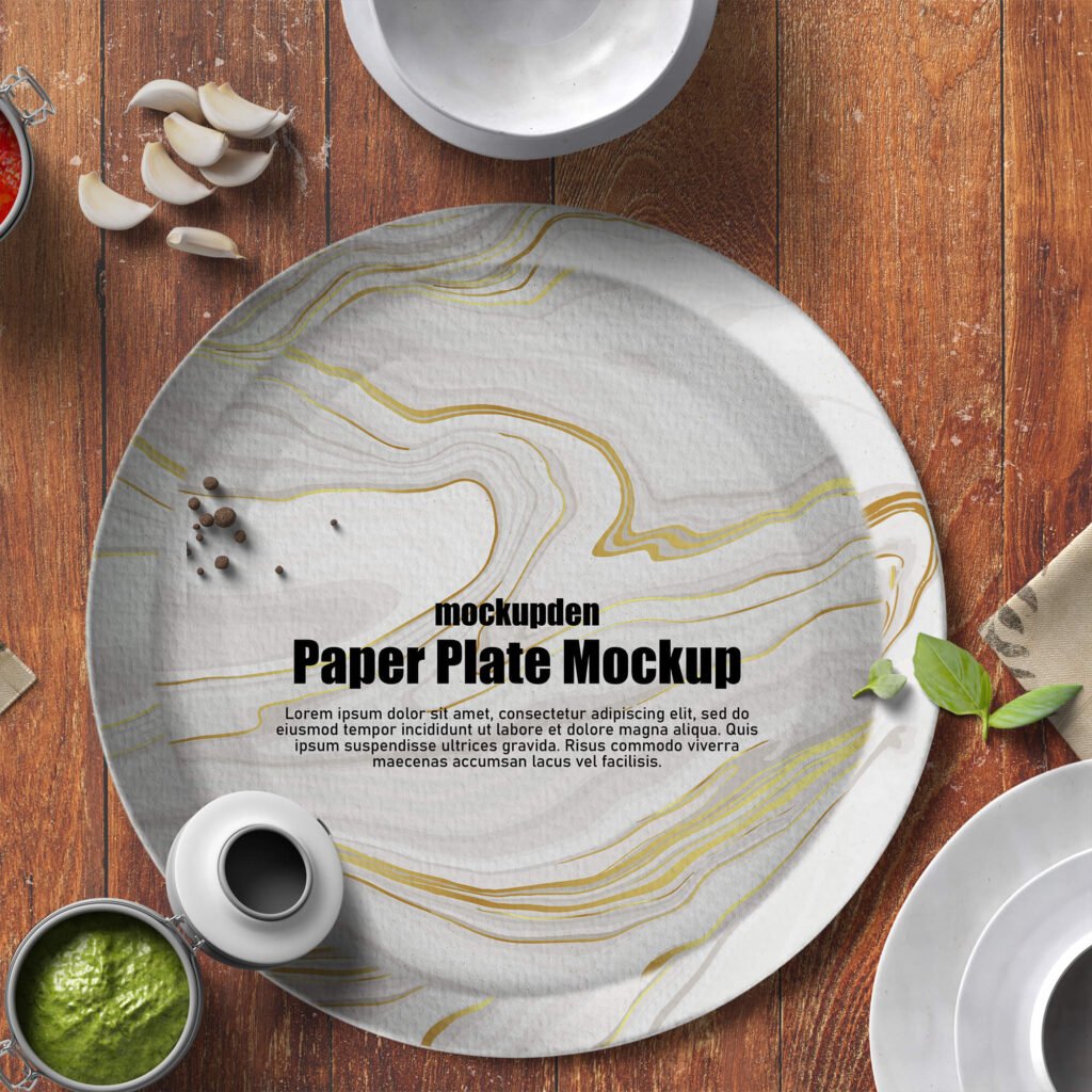 Free Paper Plate Mockup PSD Template