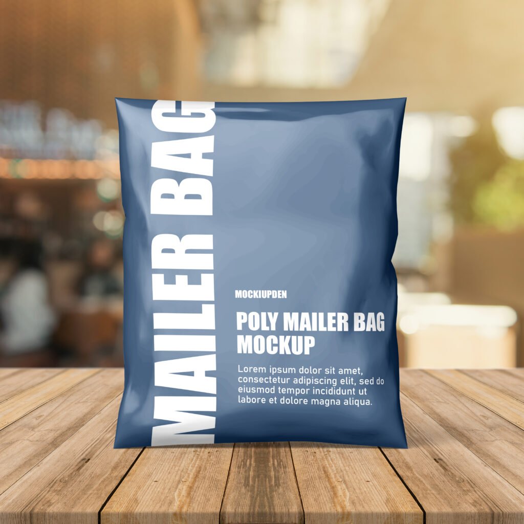 Free Poly Mailer Bag Mockup PSD Template