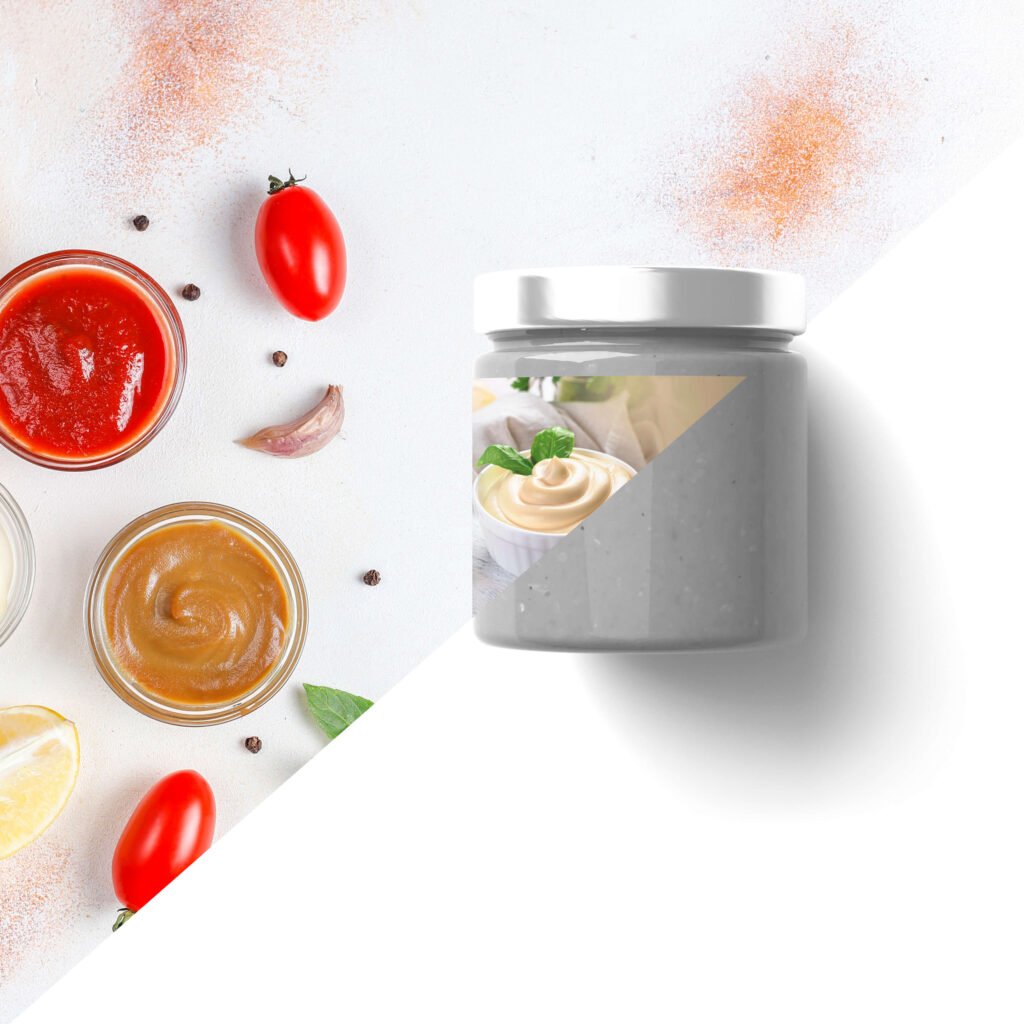 Editable Free Tartar Sauce Jar Mockup PSD Template