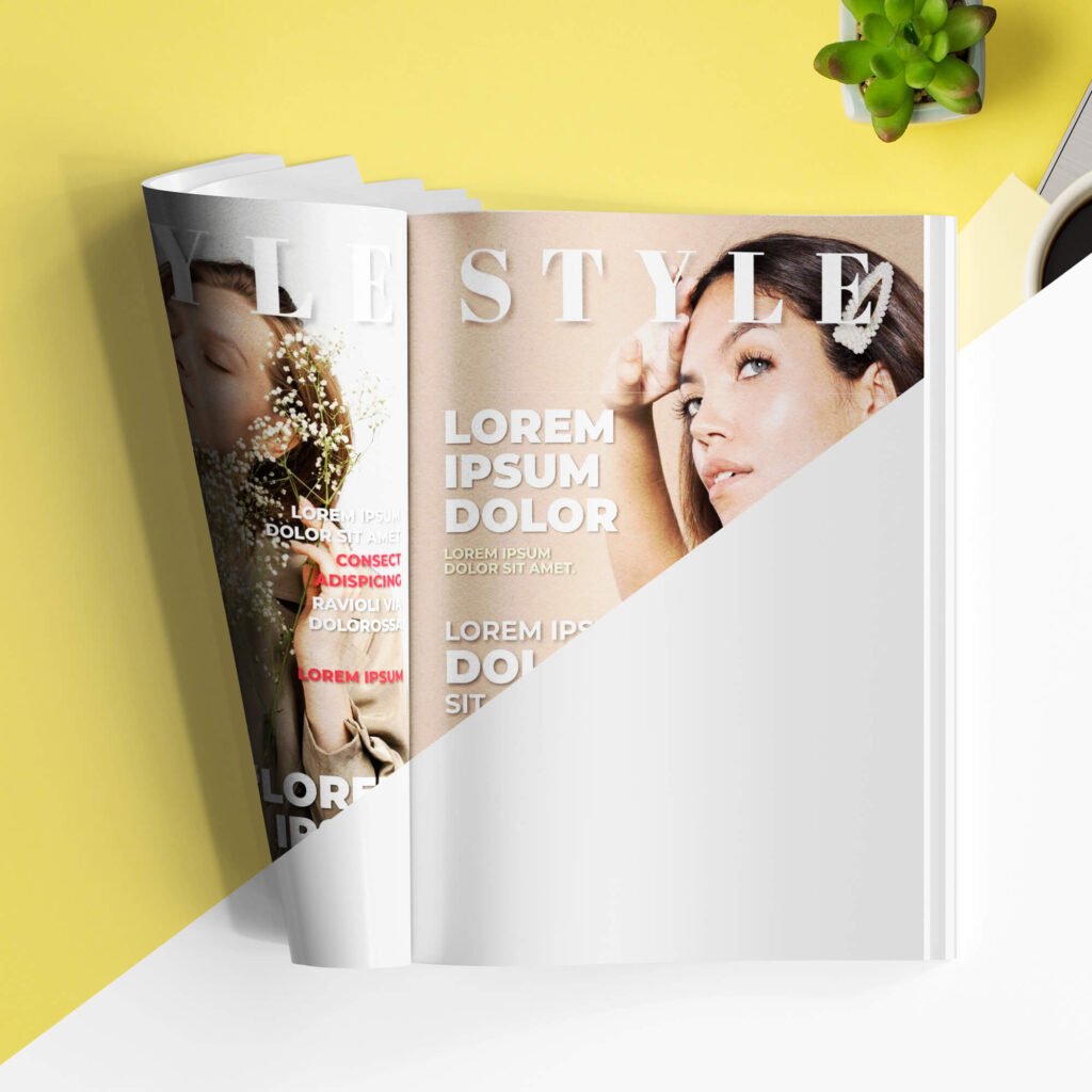 Editable Free Versatile Magazine Mockup PSD Template