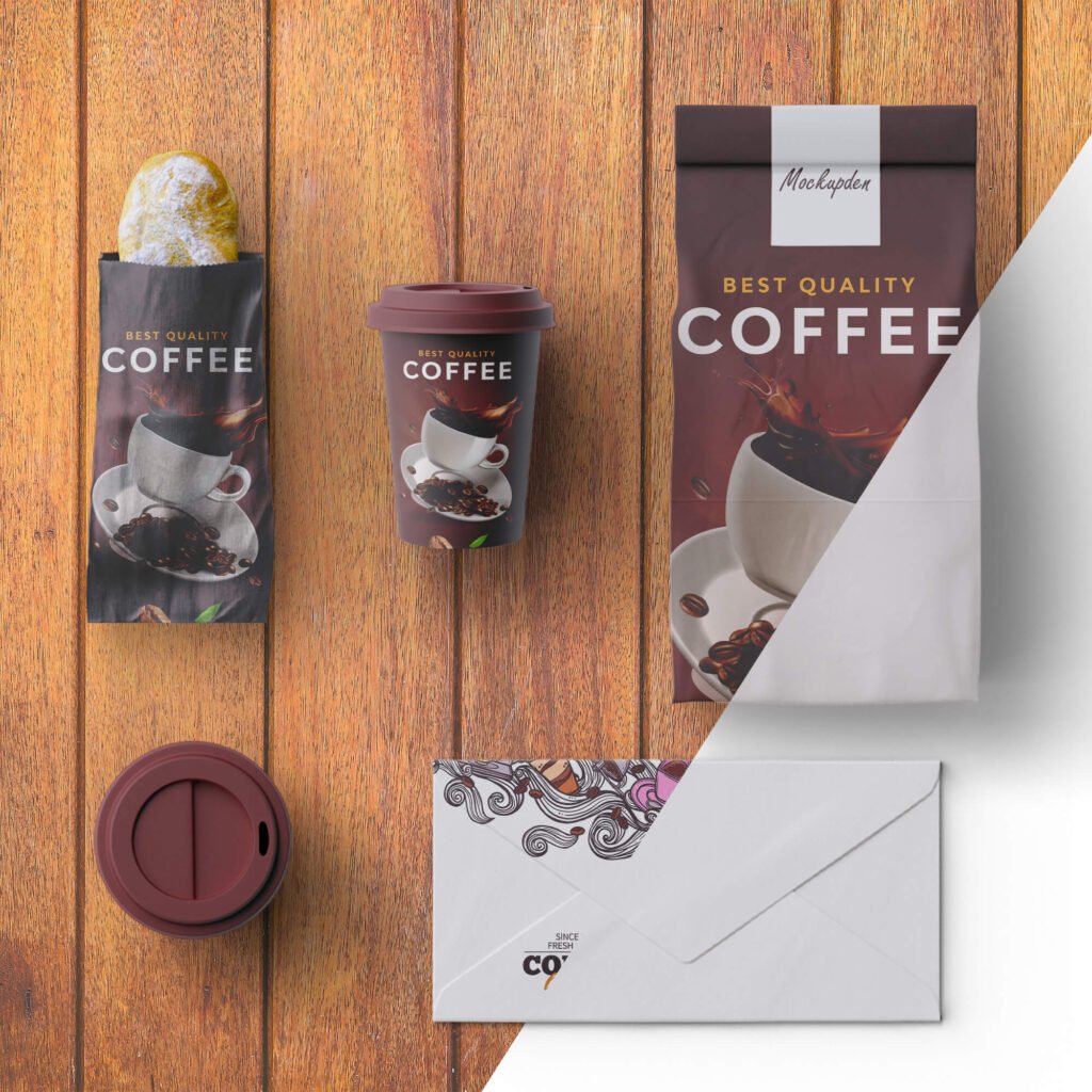 Editable Free Cafe Branding Mockup PSD Template