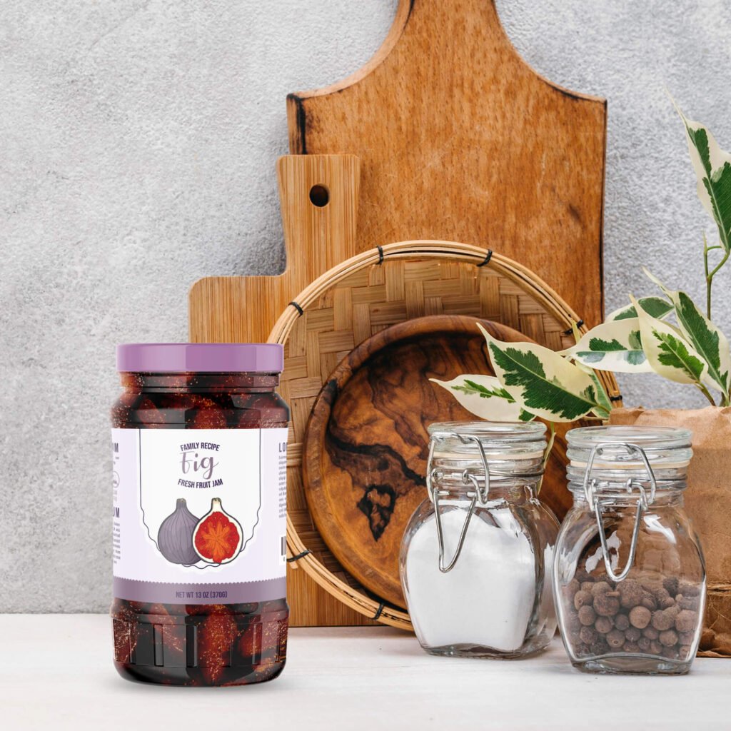 Free Fig Jam Jar Mockup PSD Template