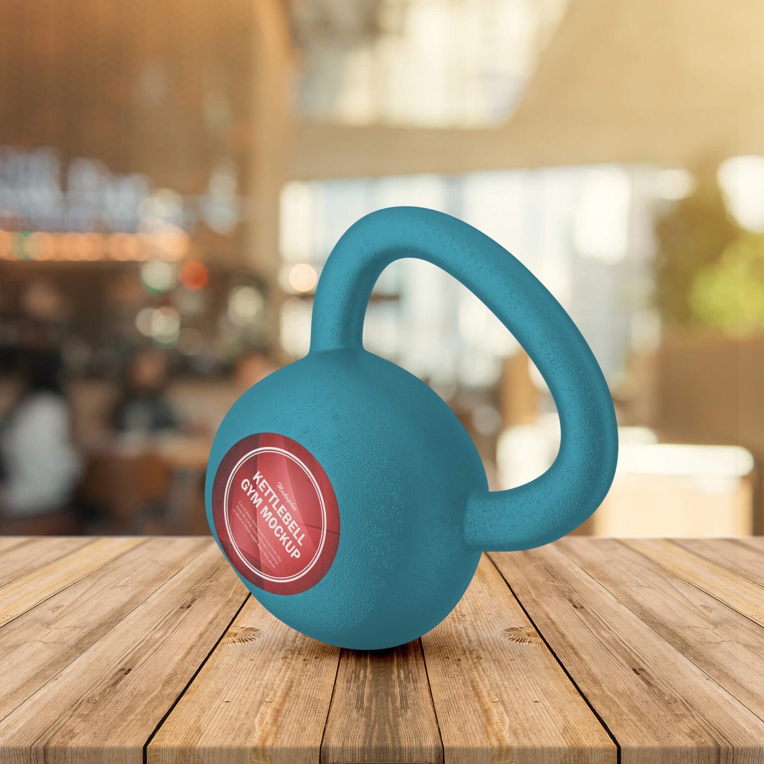 Free Kettlebell Gym Mockup PSD Template