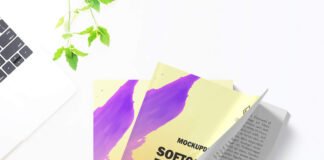 Free Softcover Book Mockup PSD Template