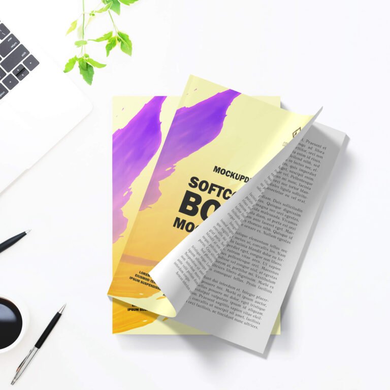 Free Softcover Book Mockup PSD Template