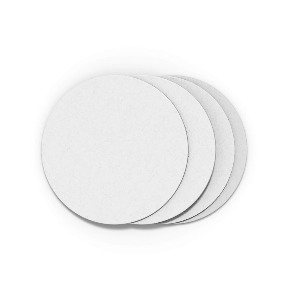 Blank Free Coaster Round Label Mockup PSD Template