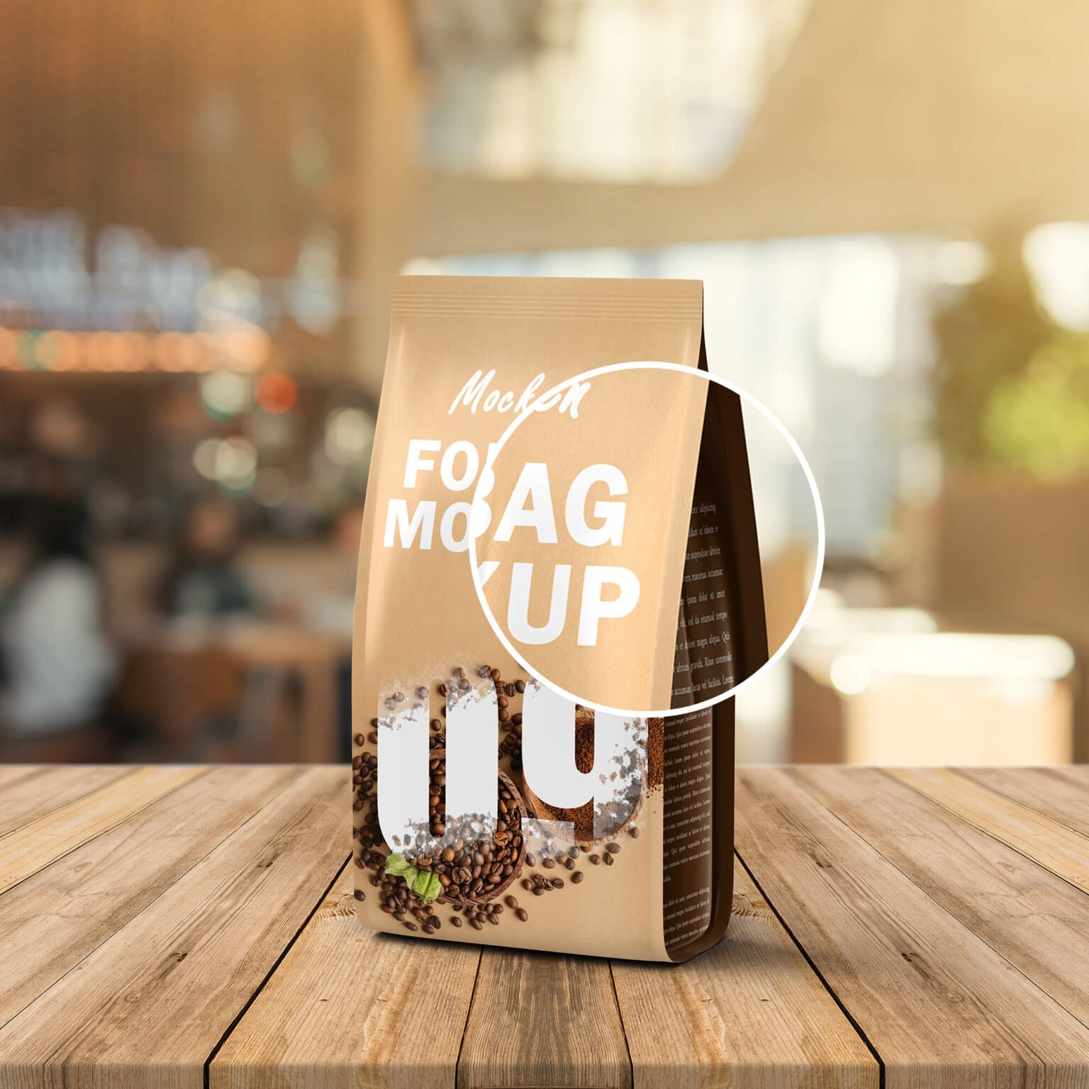 Free Foil Bag Mockup PSD Template