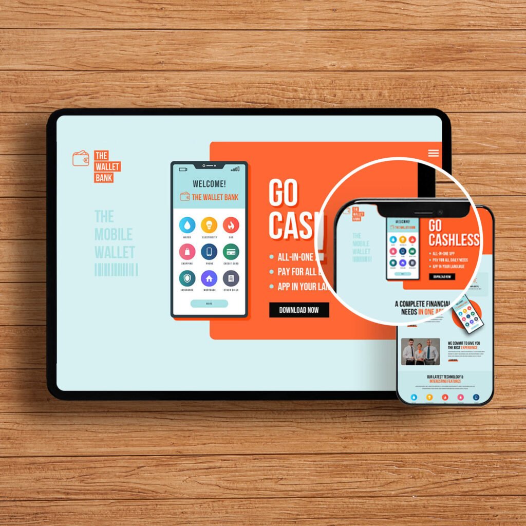 Close Up Of a Free Screen Multi Device Mockup PSD Template