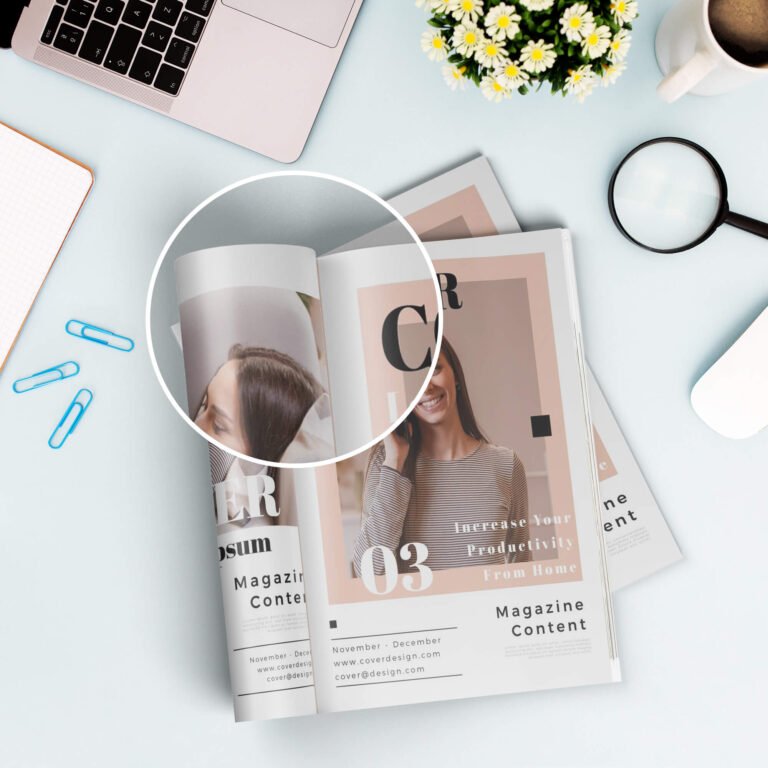 Free US Letter Size Magazine Mockup PSD