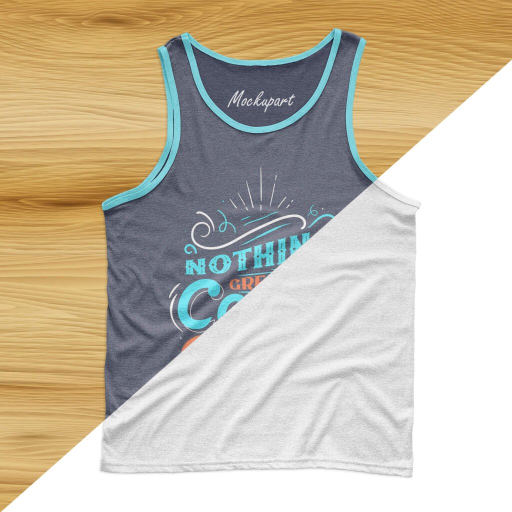 Editable Free Men's Tank Top Mockup PSD Template