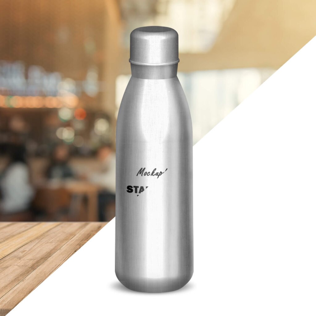 Editable Free Stainless Water Tumbler Mockup PSD Template