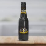 Free Beer Black Bottle Mockup PSD Template