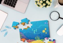 Free Jigsaw Puzzle Mockup Set PSD Template