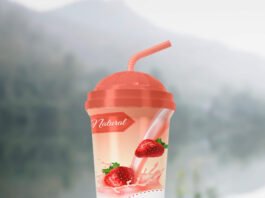 Free Milkshake Cup Mockup PSD Template